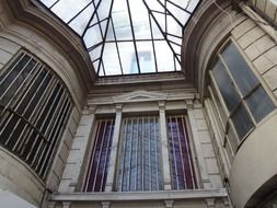 building with glass roof in Paris