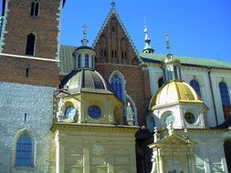 walls of a Wawel castle in Poland