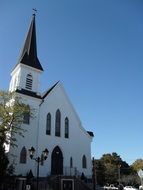 white gothic church in new england