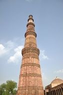 Bottom view on Qutub minar