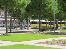 people mover on a light rail station