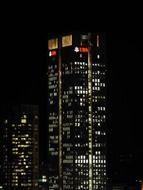 skyscrapers in Frankfurt at night