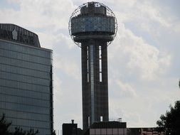 Reunion Tower is a 561 ft observation tower in Dallas