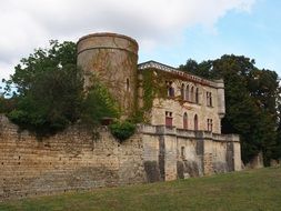 medieval Maillezais cathedral in France