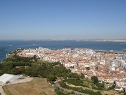 high-altitude panorama of Lisbon