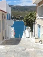 street in greece village