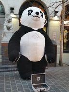 Giant panda in China town