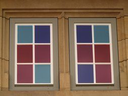 multi-colored glass window