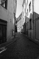 old stone paved alley, Latvia, Riga