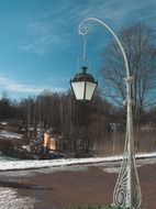 Lantern in the park in early spring