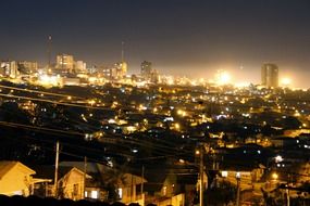 panoramic view of the night city in brazil