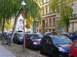 cars parked on the side of a road in Germany