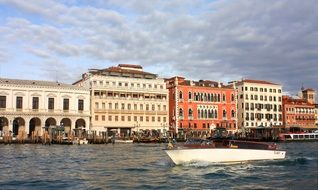 boat on the river and the old town