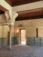 A hall of the palace of Alhambra spain