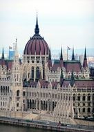 landscape of the parliament building in a city