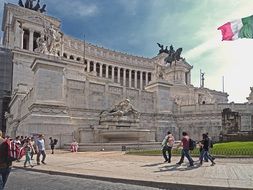 the altar of the homeland in Rome, Italy