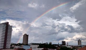 rainbow on afternoon sky