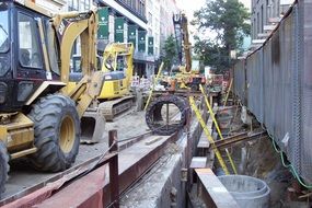 equipment at a construction site in Manhattan
