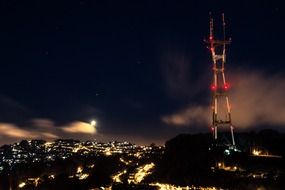 lighting of san francisco at night