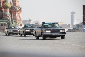 cars on red square Moscow