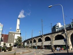 Road and viaduct in Zurich