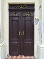 old wooden brown doors