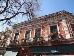 old masonry house facade, argentina, buenos aires