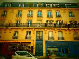 yellow wall home in france