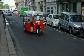 machine at city street, france, paris