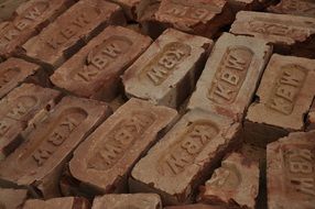 old bricks in a factory in India