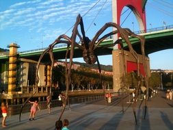 huge stone spider in bilbao