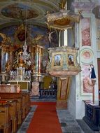 Inside of christian religion church