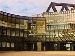 Architecture of a modern building in Düsseldorf