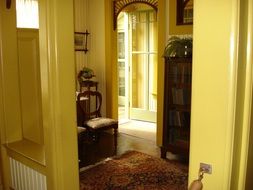 Victorian house in yellow tones