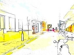 abstract image of city street