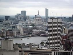 aerial view of modern London