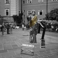 alive statue in Salzburg, Austria