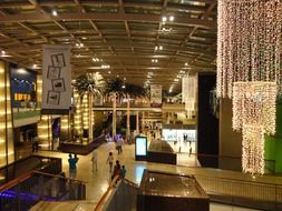 dubai mall lighting building with stores