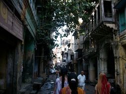 Traveling tourists in India