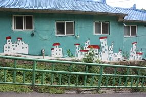 Fresco on a building in an ant city