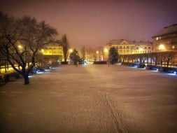 brno park czech republic scenic in the evening