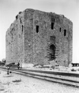 old picture of lion tower in tripoli