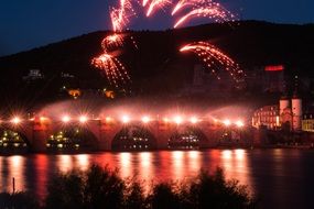 Fireworks over the ancient bridge