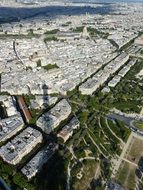 Panorama of the Paris from the Eiffel Tower