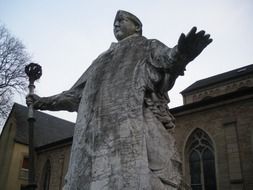 monument to saint in the park