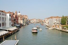 cityscace of the river in venice in italy