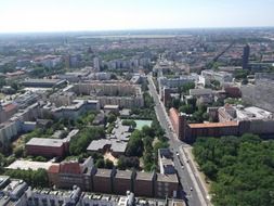 aerial view of extraordinarily beautiful berlin