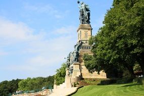 monument to unification at summer, the niederwalddenkmal, germany, Niederwald