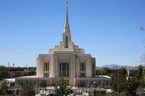 Church with a spire in the salt lake city