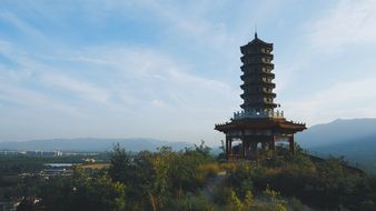 Pagoda temple on the hill